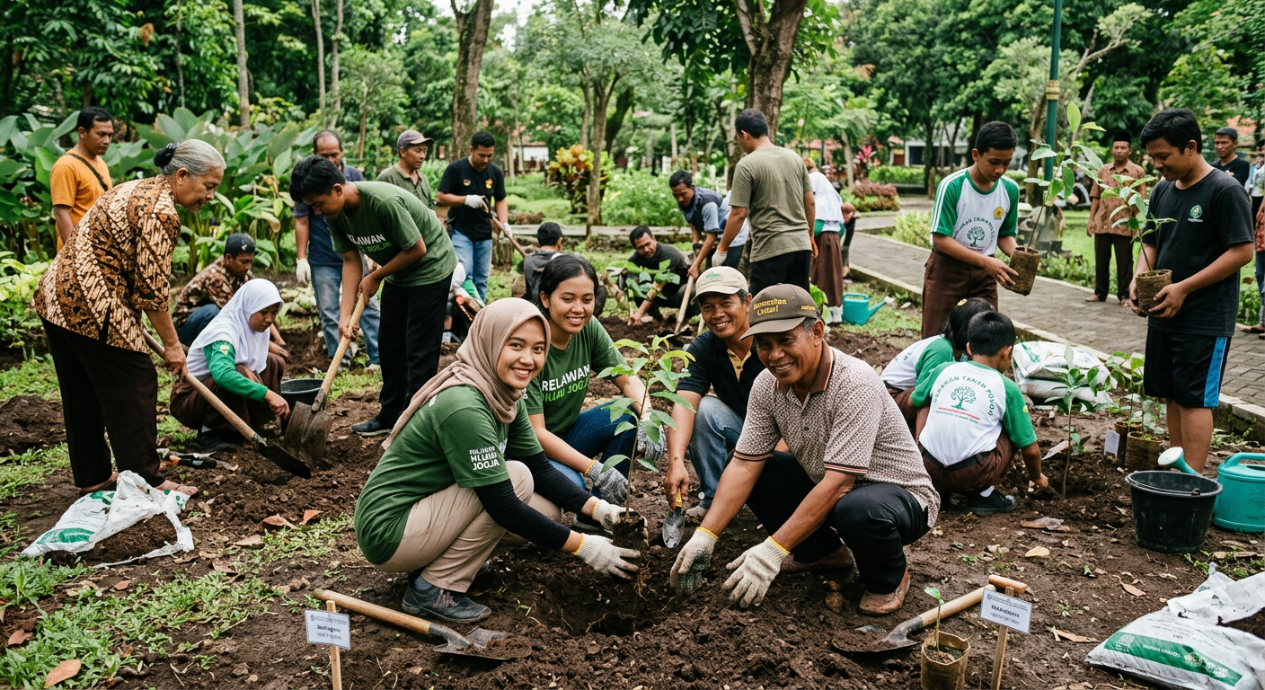 Penanaman Pohon Bersama Komunitas LIVESGP BLORA Hijau